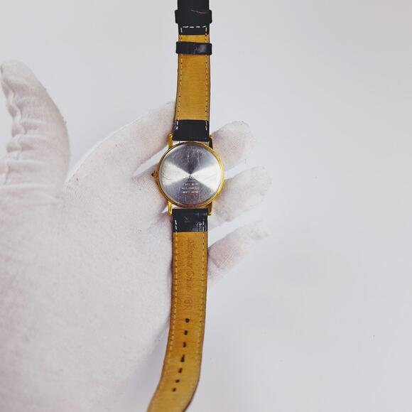 Disney Lorus Mickey Mouse Gold-Toned Watch Black Band Rare main image 8